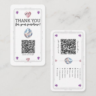 Metaphysical Crystals Quartz Social Media QR Business Card