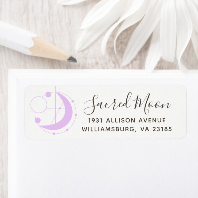 Metaphysical Geometric Moon Minimalist Purple (Insitu)