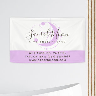 Metaphysical Moon Minimalist Purple Banner