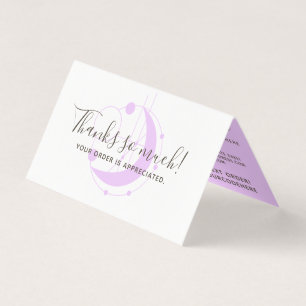 Metaphysical Moon Minimalist Purple Thank You Card