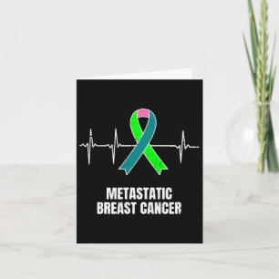 Metastatic Breast Cancer Awareness Design Heartbea Card
