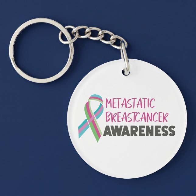 Metastatic Breast Cancer Awareness Key Ring (Creator Uploaded)