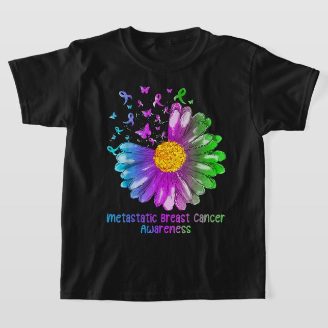 Metastatic Breast Cancer Awareness Support Squad T T-Shirt (Laydown)
