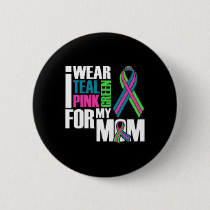 Metastatic Breast Cancer Ribbon For Mum Cancer Awa 6 Cm Round Badge
