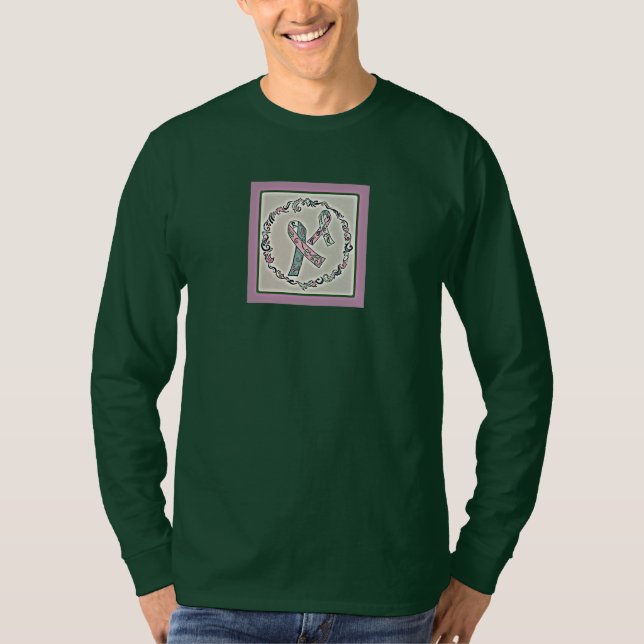 Metastatic Breast Cancer Ribbons T-Shirt (Front)