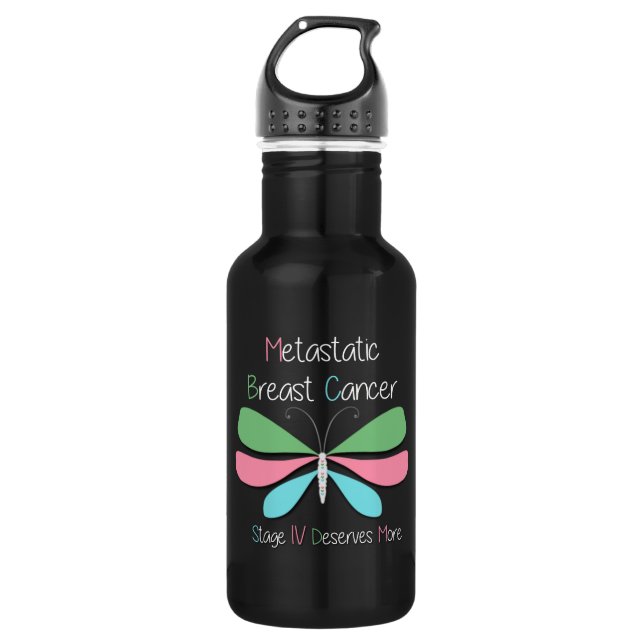 Metastatic Breast Cancer Support 532 Ml Water Bottle (Front)