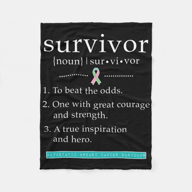 Metastatic Breast Cancer Survivor  Fleece Blanket (Front)