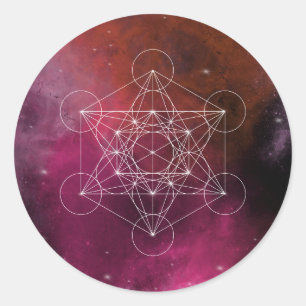 Metatron arcangel zen classic round sticker