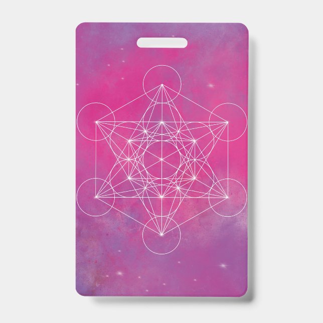 Metatron, chakra,zen,sacred geometric, angel ID badge (Front)