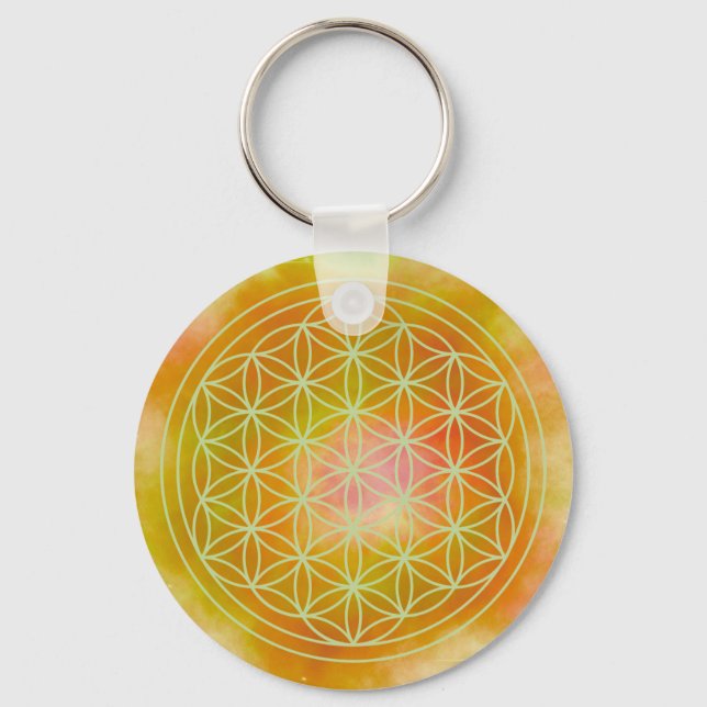 Metatron, chakra,zen,sacred geometric, angel, key ring (Front)