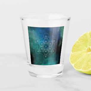 Metatron, chakra,zen,sacred geometric, angel, spir shot glass