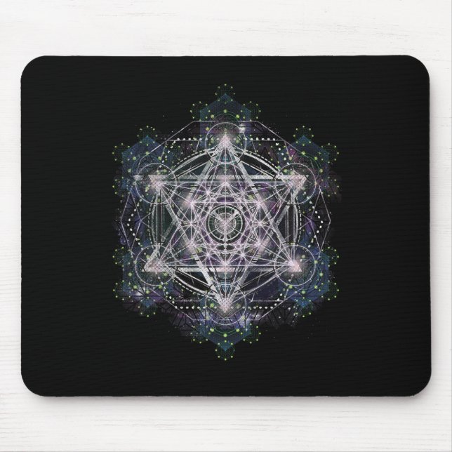 Metatron Cube Sacred Geometry Shirt - Spiritual Yo Mouse Pad (Front)