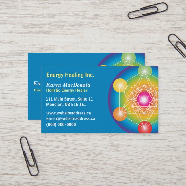 Metatron’s Cube Business Card (Front/Back In Situ)