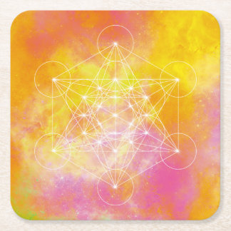Metatron Square Paper Coaster