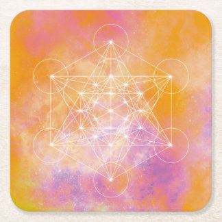 Metatron Square Paper Coaster