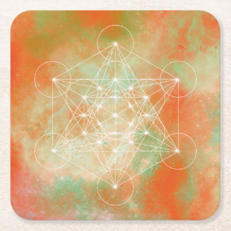 Metatron Square Paper Coaster