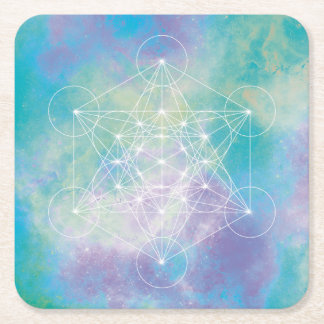 Metatron Square Paper Coaster