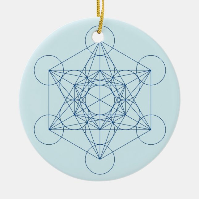 Metatron's Cube Ceramic Tree Decoration (Front)