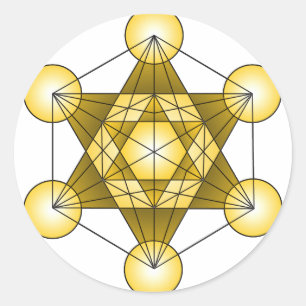 Metatron's Cube Classic Round Sticker