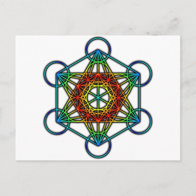 Metatron's Cube (Colour 1) Postcard (Front)