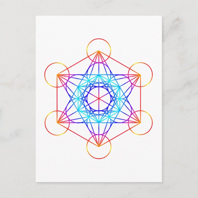 Metatron's Cube (Colour 2) Postcard (Front)