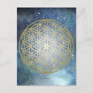 Metatron's Cube Flower of Life  Postcard