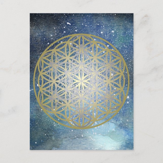 Metatron's Cube Flower of Life  Postcard (Front)