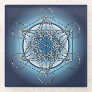 Metatrons Cube Glass Coaster