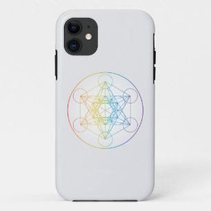 Metatron's Cube Illustration Rainbow Colours Sacre Case-Mate iPhone Case