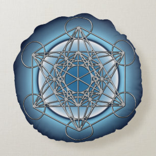 Metatrons Cube Round Cushion