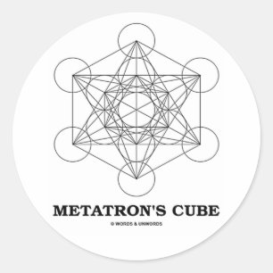 Metatron's Cube (Sacred Geometry) Classic Round Sticker