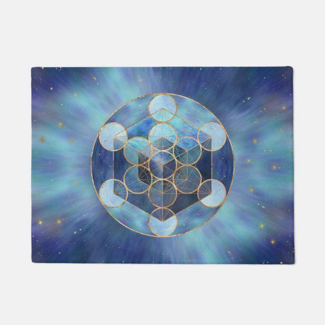 Metatron's Cube Sacred Geometry Doormat (Front)