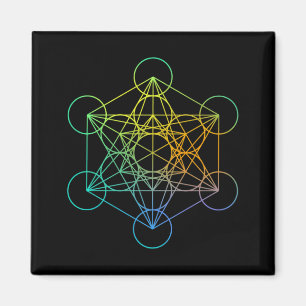 Metatrons Cube Sacred Geometry Funny Family Retro Magnet