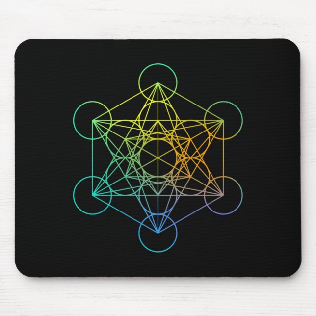 Metatrons Cube Sacred Geometry Funny Family Retro  Mouse Pad (Front)