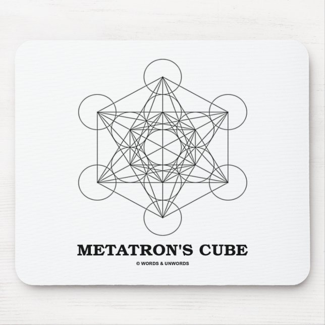 Metatron's Cube (Sacred Geometry) Mouse Pad (Front)
