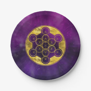 Metatron's Cube Sacred Geometry Paper Plate