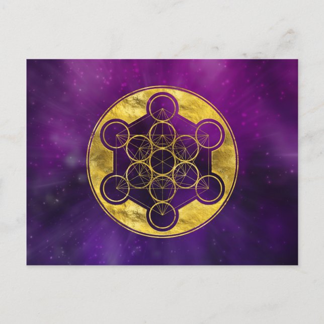 Metatron's Cube Sacred Geometry Postcard (Front)