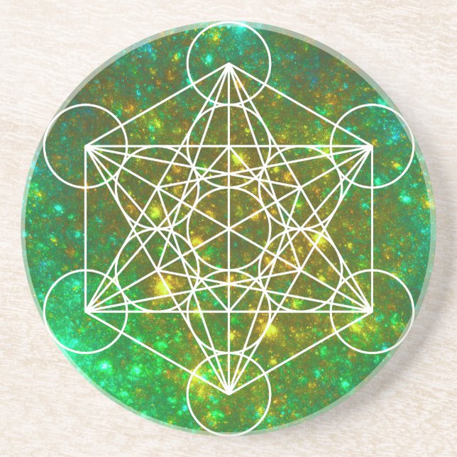 Metatron's Cube, Sacred Geometry, Spiritual Symbol Coaster (Front)