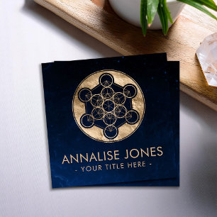 Metatron's Cube Sacred Geometry  Square Business Card
