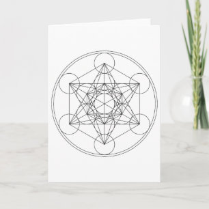 Metatrons Cube Sacred Geometry Yoga Spiritual Symb Card