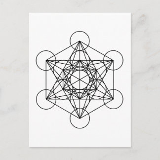 Metatron's Cube (White) Postcard