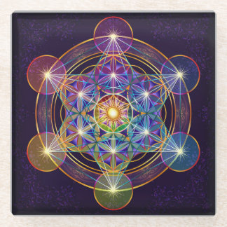 Metatron's Cube with Flower of Life Coaster