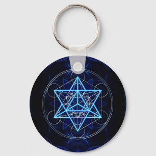 Metatrons Würfel — Merkaba — Stern Tetraeder Key Ring