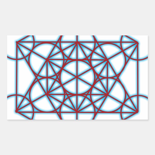 MetatronTGlow Rectangular Sticker (Front)