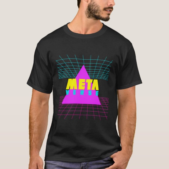 Metaverse Triangle Virtual Reality Gamer Vr Player T-Shirt (Front)