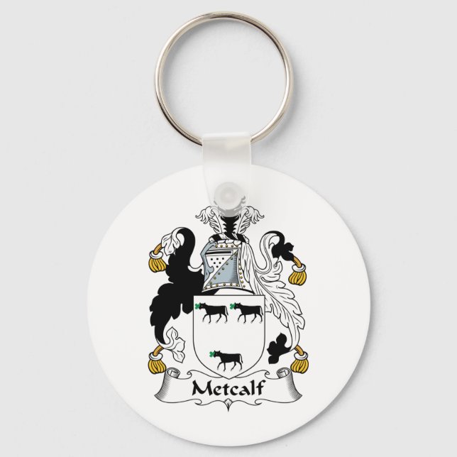 Metcalf Family Crest Key Ring (Front)