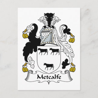 Metcalfe Family Crest Postcard