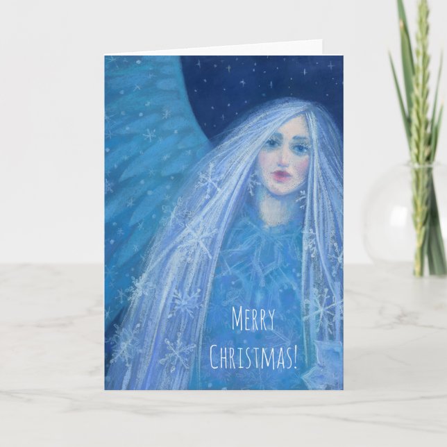 Metelitsa Snow Girl Snegurochka Christmas Angel Holiday Card (Front)