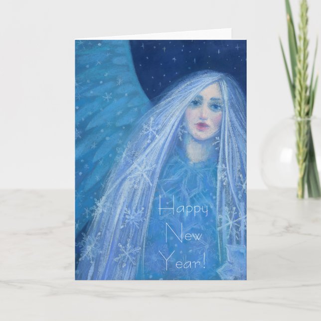 Metelitsa Snow Girl Snegurochka Christmas Angel Holiday Card (Front)