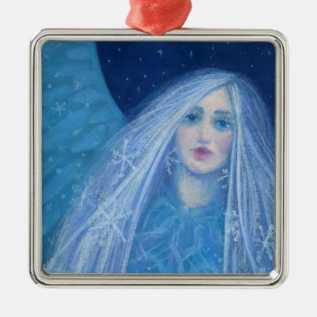 Metelitsa Snow Girl Snegurochka Christmas Angel Metal Tree Decoration (Front)